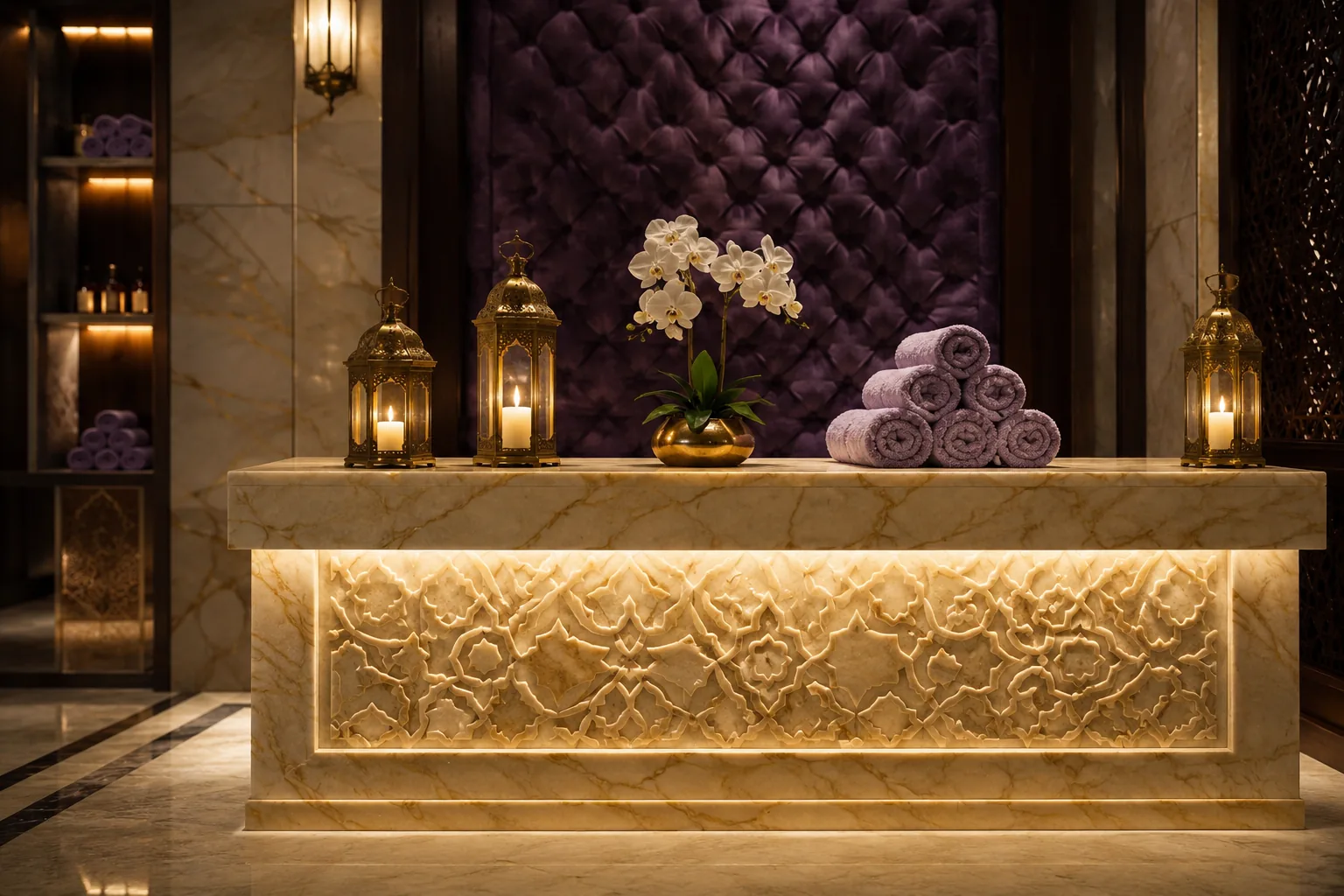Resepsiyon bankosu — Lila Spa, Çatalca misafirlerine hizmet veren salon